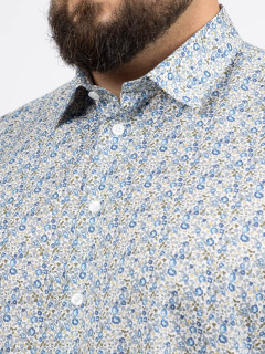 Chemise Tissu Liberty Gianni Capel Grande Taille blanc/vert/bleu homme grande taille - Capelstore