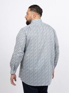 Chemise Tissu Liberty Gianni Capel Grande Taille blanc/vert/bleu homme grande taille - Capelstore