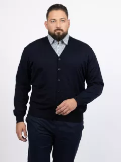 Cardigan Merinos Bouton. Capel Grandes Tailles  homme grande taille - Capelstore