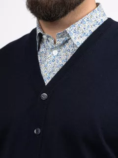 Cardigan Merinos Bouton. Capel Grandes Tailles  homme grande taille - Capelstore