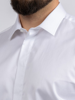 Chemise Poignets Mousquetaires 100% coton blanche homme grande taille | Capel