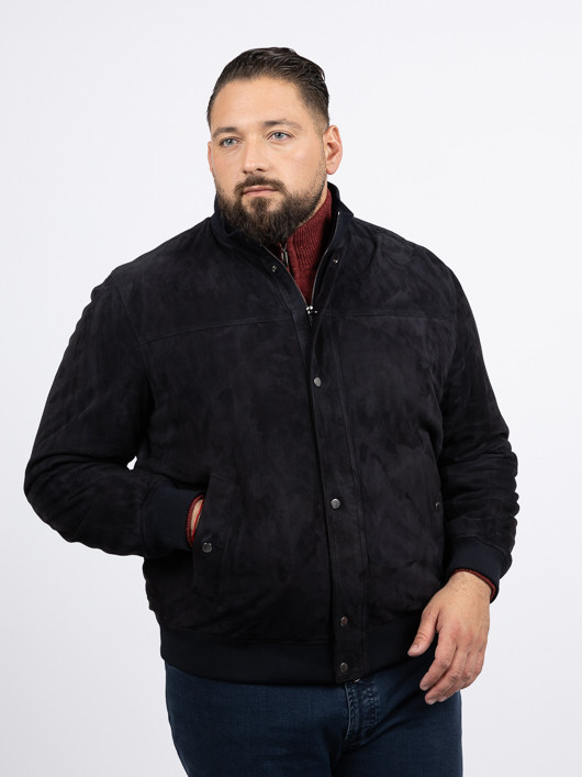 Blouson Cuir Marine Paul&shark Grande Taille marine homme grande taille - Capelstore