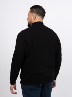 Cardigan Noir Torsades Zippe Capel Grande Taille  homme grande taille - Capelstore