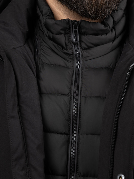 Parka Noire Ville Bugatti Grande Taille noir homme grande taille - Capelstore