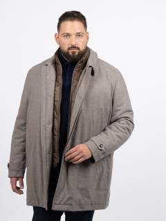 Parka Drap Laine Collection Privee Capel Grande Taille taupe homme grande taille - Capelstore