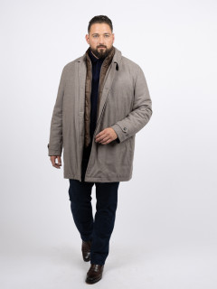 Parka Drap Laine Collection Privee Capel Grande Taille taupe homme grande taille - Capelstore
