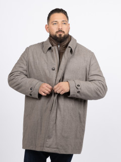 Parka Drap Laine Collection Privee Capel Grande Taille taupe homme grande taille - Capelstore