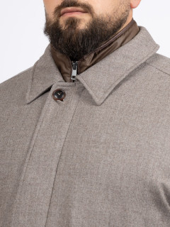 Parka Drap Laine Collection Privee Capel Grande Taille taupe homme grande taille - Capelstore