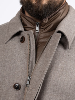 Parka Drap Laine Collection Privee Capel Grande Taille taupe homme grande taille - Capelstore