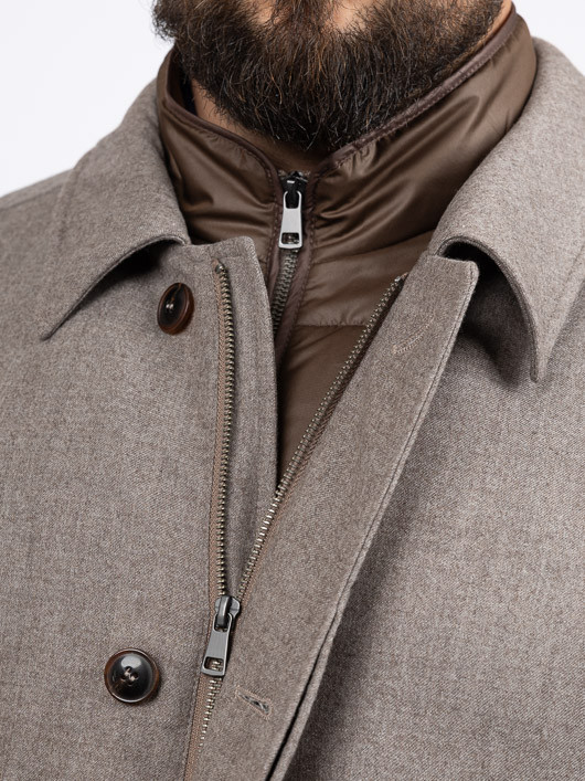 Parka Drap Laine Collection Privee Capel Grande Taille taupe homme grande taille - Capelstore