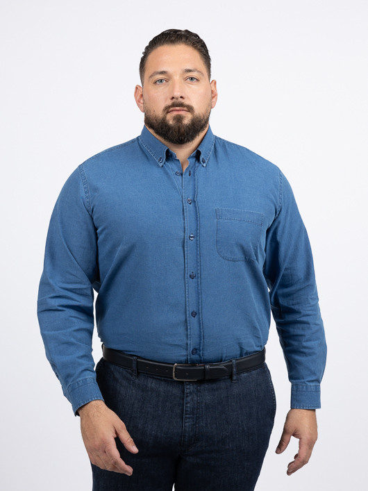 Chemise Indigo Ralph Capel Grande Taille bleu indigo homme grande taille - Capelstore