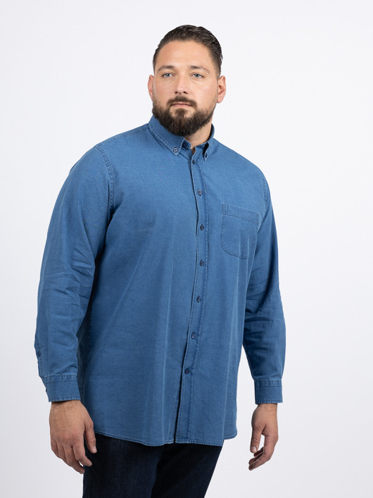 Chemise Indigo Ralph Capel Grande Taille bleu indigo homme grande taille - Capelstore