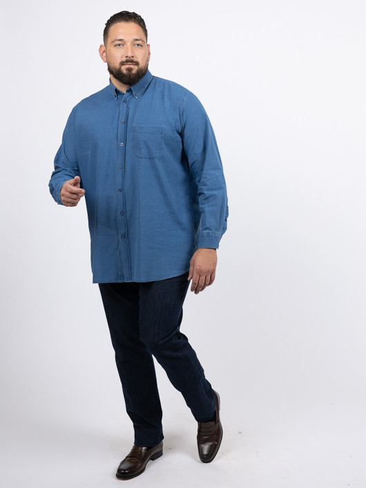 Chemise Indigo Ralph Capel Grande Taille bleu indigo homme grande taille - Capelstore