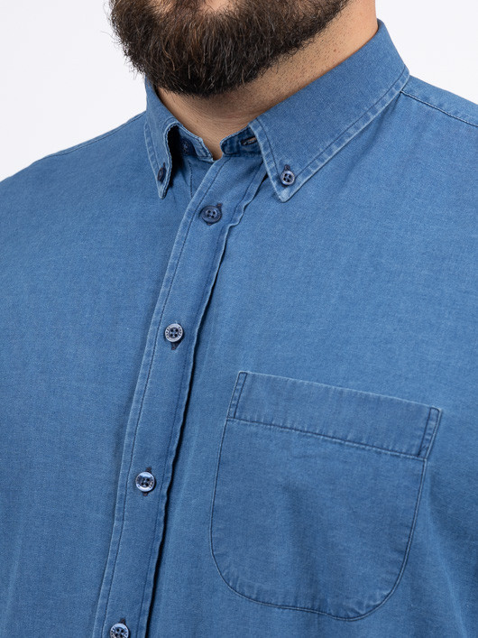 Chemise Indigo Ralph Capel Grande Taille bleu indigo homme grande taille - Capelstore