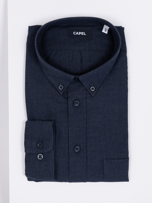 Chemise Ralph/leo Marine Capel Grande Taille marine homme grande taille - Capelstore