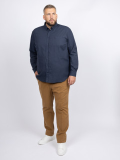 Chemise Ralph/leo Marine Capel Grande Taille marine homme grande taille - Capelstore