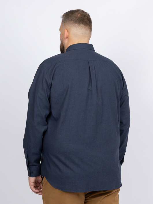 Chemise Ralph/leo Marine Capel Grande Taille marine homme grande taille - Capelstore