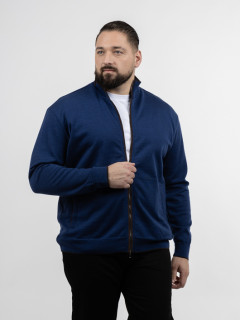 Cardigan Zippe Paul & Shark Grande Taille bleu homme grande taille - Capelstore