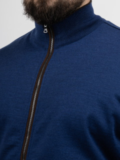 Cardigan Zippe Paul & Shark Grande Taille bleu homme grande taille - Capelstore