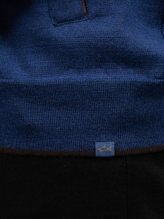 Cardigan Zippe Paul & Shark Grande Taille bleu homme grande taille - Capelstore