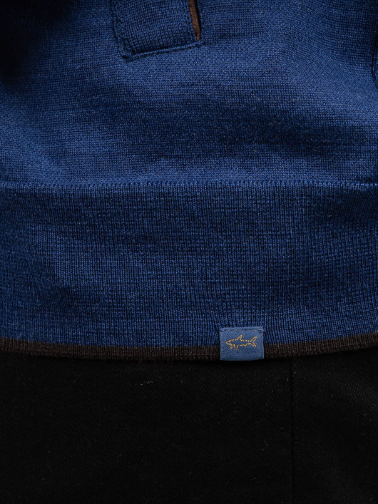 Cardigan Zippe Paul & Shark Grande Taille bleu homme grande taille - Capelstore