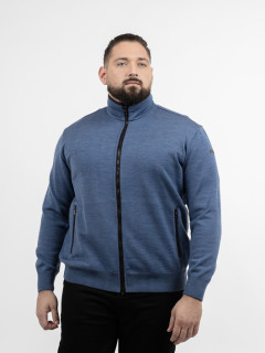 Cardigan Zippe Paul & Shark Grande Taille bleu homme grande taille - Capelstore