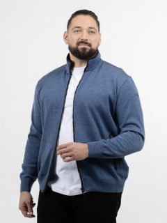 Cardigan Zippe Paul & Shark Grande Taille bleu homme grande taille - Capelstore
