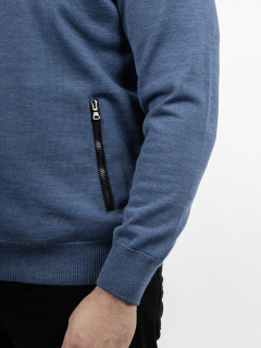 Cardigan Zippe Paul & Shark Grande Taille bleu homme grande taille - Capelstore
