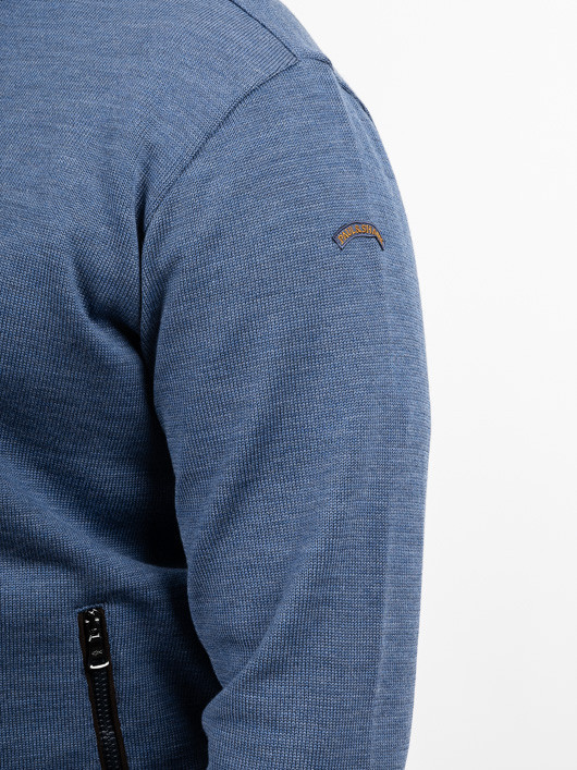 Cardigan Zippe Paul & Shark Grande Taille bleu homme grande taille - Capelstore