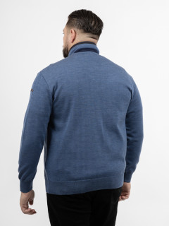 Cardigan Zippe Paul & Shark Grande Taille bleu homme grande taille - Capelstore