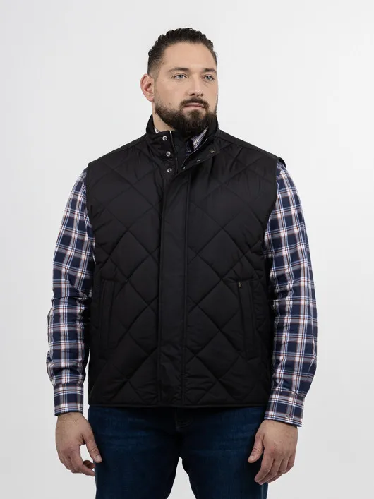 Gilet Matelasse Paul & Shark Grande Taille noir homme grande taille - Capelstore
