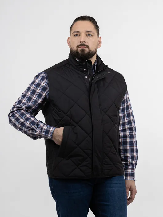 Gilet Matelasse Paul & Shark Grande Taille noir homme grande taille - Capelstore