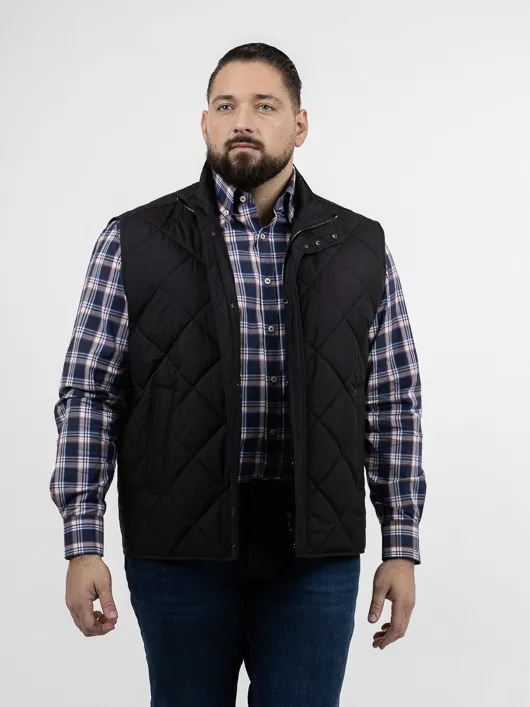 Gilet Matelasse Paul & Shark Grande Taille noir homme grande taille - Capelstore