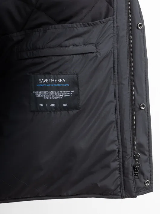 Gilet Matelasse Paul & Shark Grande Taille noir homme grande taille - Capelstore