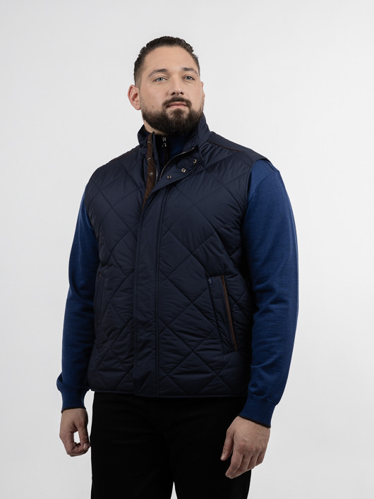 Gilet Matelasse Paul & Shark Grande Taille marine homme grande taille - Capelstore