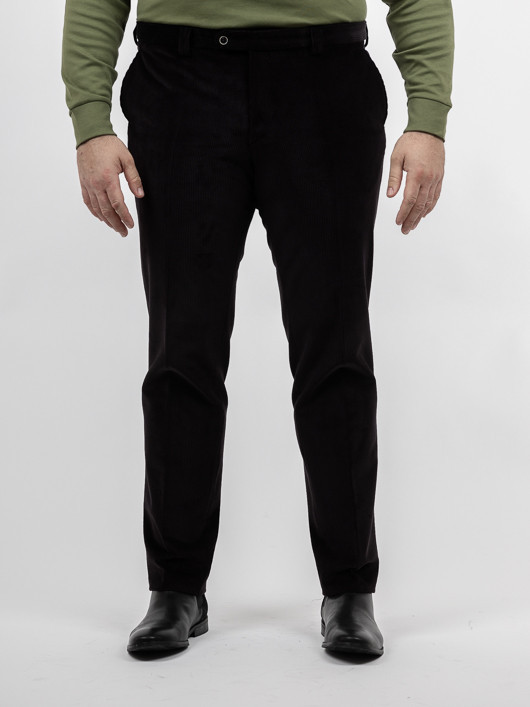 Pantalon velours Velcorex noir homme grande taille | Capel