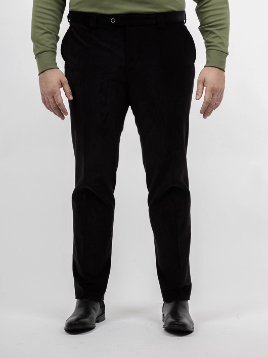 Pantalon velours Velcorex noir homme grande taille | Capel