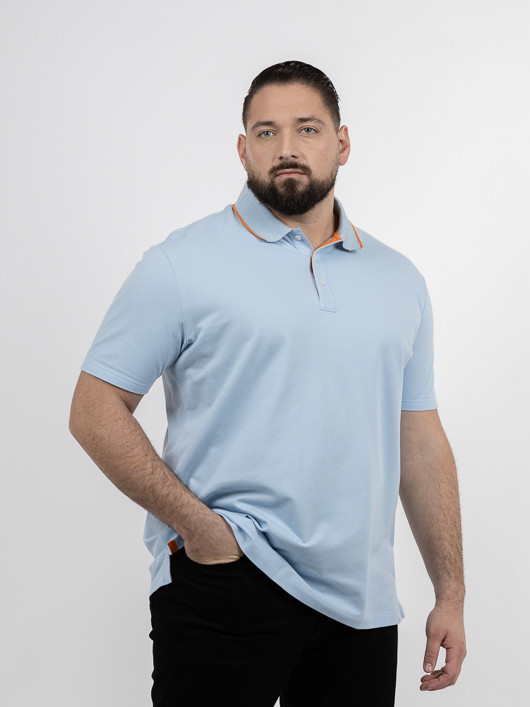 Polo Ciel Contraste Au Col Paul & Shark Grande Taille bleu ciel homme grande taille - Capelstore