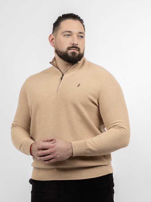 Pull Camionneur Ralph Lauren Grande Taille camel homme grande