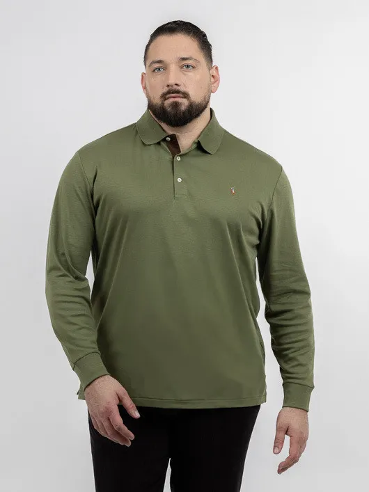 Polo Ml Kaki Ralph Lauren Grande Taille kaki homme grande taille - Capelstore