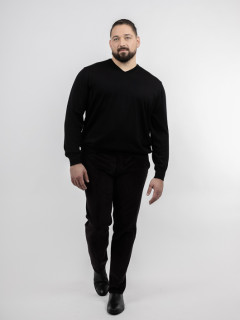 Pull Merinos Col V Uni Capel Grandes Tailles  homme grande taille - Capelstore