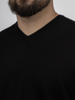 Pull Merinos Col V Uni Capel Grandes Tailles  homme grande taille - Capelstore