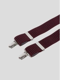 Bretelles Bordeaux A Pois Capel Grande Taille