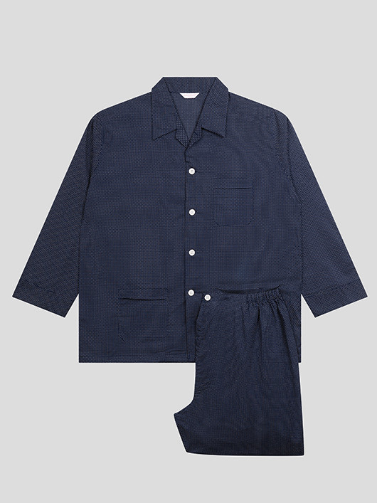 Pyjama A Pois Derek Rose Grande Taille marine homme grande taille - Capelstore
