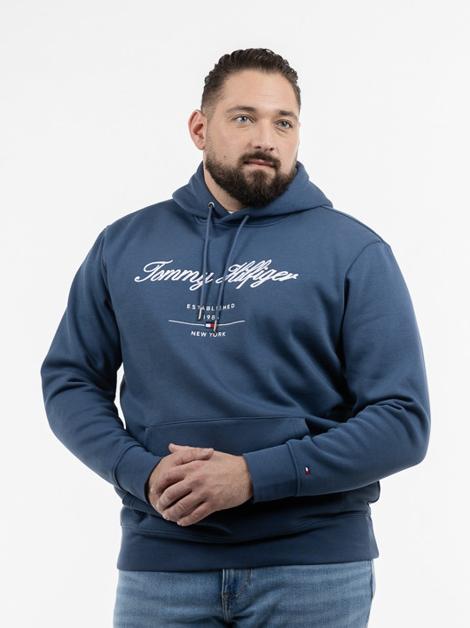 Sweat Capuche Tommy Hilfiger Grande Taille bleu homme grande taille - Capelstore