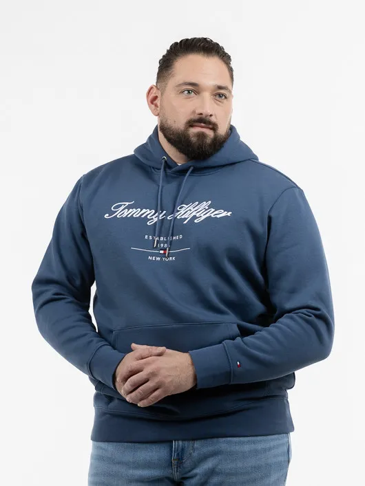 Sweat Capuche Tommy Hilfiger Grande Taille bleu homme grande taille - Capelstore