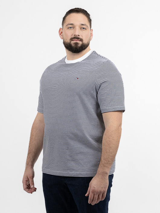Tee-shirt Raye Tommy Hilfiger Grande Taille blanc homme grande taille - Capelstore