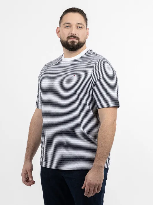Tee-shirt Raye Tommy Hilfiger Grande Taille blanc homme grande taille - Capelstore