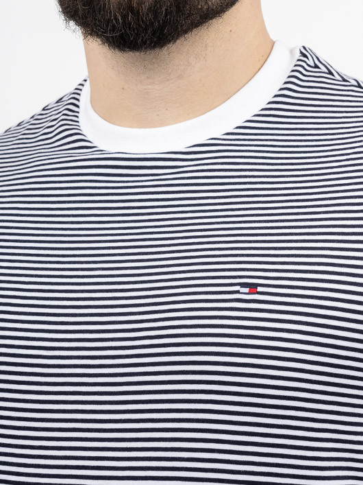 Tee-shirt Raye Tommy Hilfiger Grande Taille blanc homme grande taille - Capelstore
