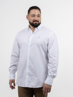 Chemise Tommy Hilfiger A Pois Grande Taille blanc homme grande taille - Capelstore